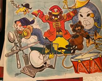 Vintage Cardboard Playskool Puzzles & Tuco Workshops