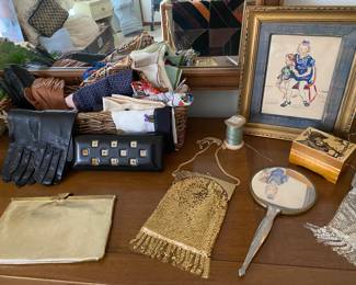 Vintage Lucite Clutch, Vintage Whiting Davis