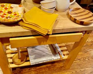 Butcher Block Island with Cutlery Drawer