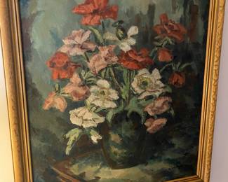 Vintage Original Oil Painting on Canvas, Signed