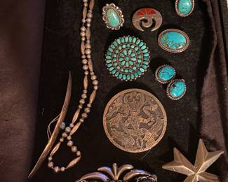 Vintage Sterling Turquoise Jewelry 