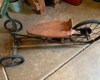 Antique Irish Mail Push Pull Scooter