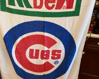 Vintage Mountain Dew, Cubs, Burger King Promotional Beach Towel