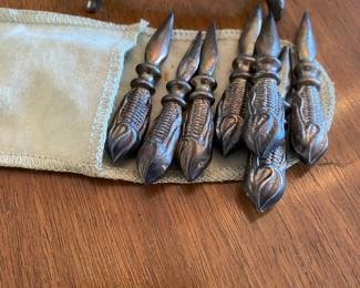 Silver Plate Corn Holders (8)