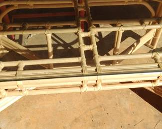 Bamboo & glass table