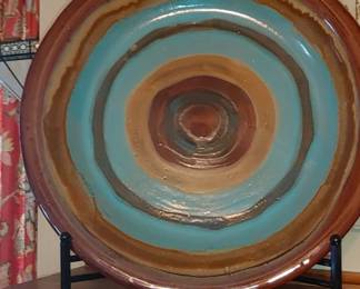 Very heavy Hand Made Pottery Charger