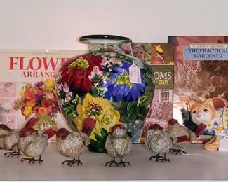 Craig collection of gardening books bird figurines and more