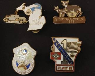 Vintage Lions Club Pin Collection