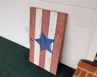 Barn wood painted flag
