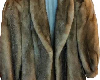 Beautiful Vintage Beige Light Brown Mink Fur Jacket Classic 