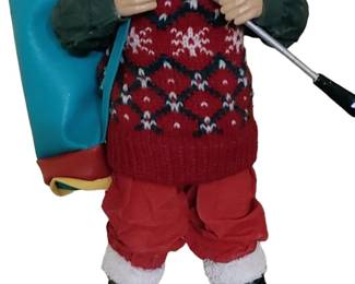 Vintage Golfing Santa