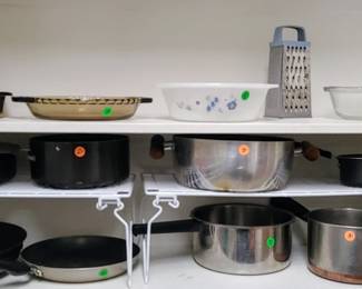 Butlers pantry contains lots of pots & pans