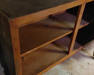 Bookcase in basement