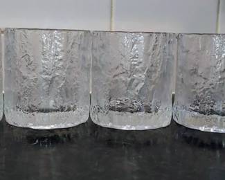 Tree trunk pattern high ball glasses