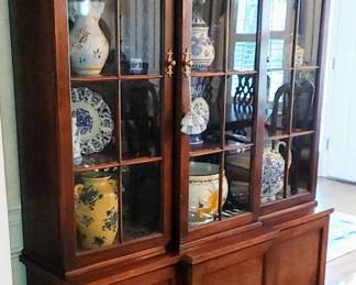 Stunning smaller carved break front