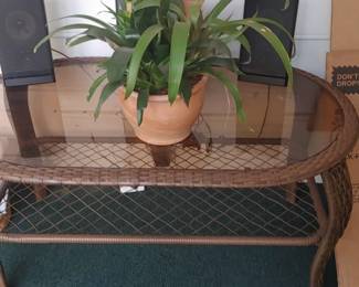 All weather wicker coffee table
