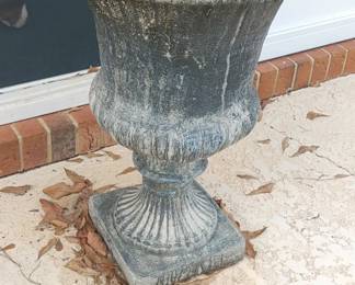 Vintage concrete urns