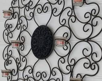 Metal wall candle holder 