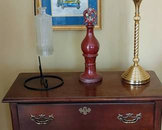 Queen Anne paw foot two drawer chest