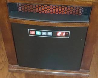  5,200 BTU heater provides supplemental zone heating for up to 1,000 square feet to help you save money
Infrared hate thermostat hidden casters make rolling around easy. Beautiful wood vase. 