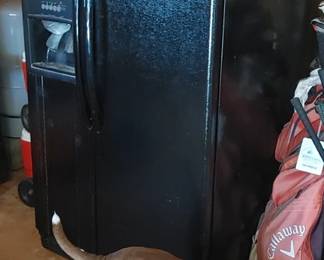 Black side by side refrigerator