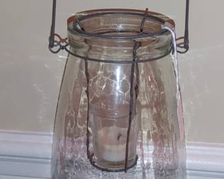 Primitive candle holder bail handle