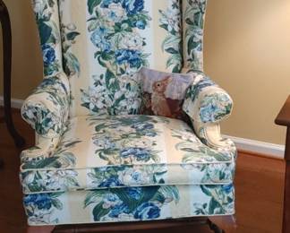 Pair of queen Anne Wing Back Chairs