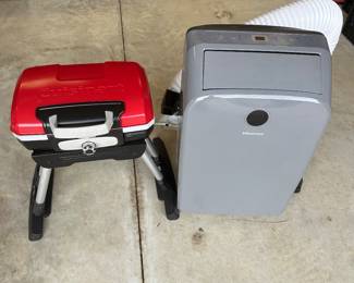 Cuisinart grill with cover; Hisense Air conditioner with remote 