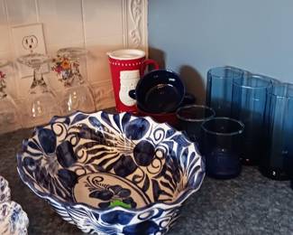 Vintage hand painted Mexican pottery