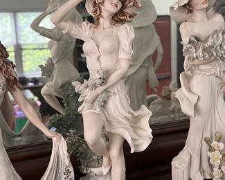 Giuseppe Armani “Autumn - Falling Leaves #234F” & “Sophia” (on right) figurines