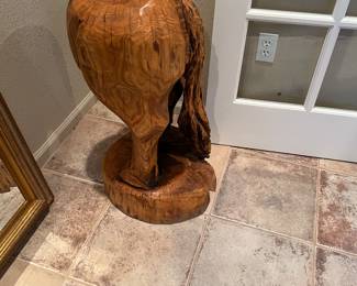 The proverbial " Horse's Rear End". Carved wood seat/pedestal. Never have seen anything quite this unique. Definitely a conversation piece. 