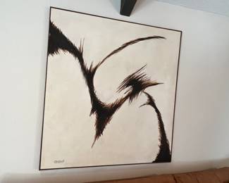 The Roadrunner & the Snake.
 By Campbell 
Signed Original Oil On Canvas.