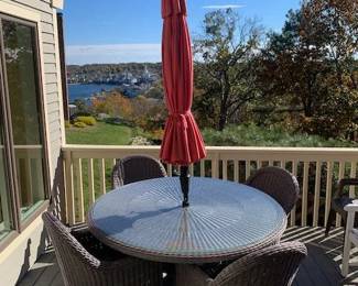 Crate and Barrel patio set.