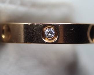 LOUIS VUITTON 18K ROSE GOLD DIAMOND EMPREINTE RING WEDDING BAND 3.3 GRAMS, SIZE 4.25 FINE JEWELRY GEMSTONE