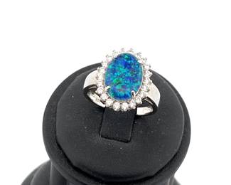 OPAL TRIPLET CZ RING SIZE 9
