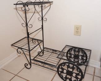 Wrought metal plant stand