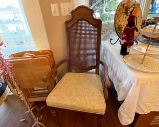 closeup of dining room chair