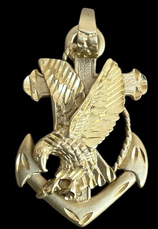 14Kt Gold Anchor Pendant