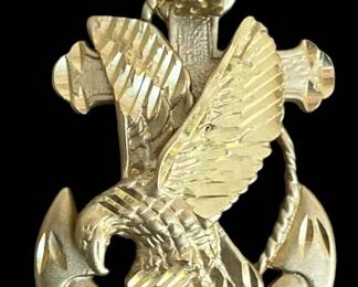 14Kt Gold Anchor Pendant