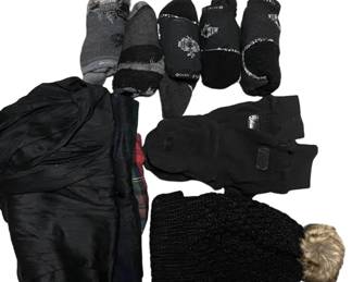 Ski Socks, Scarves and Hat