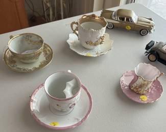 Mustache and tea cups