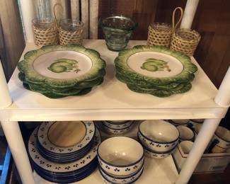 Italian bunny plates, set of “Home Collection” dishes 