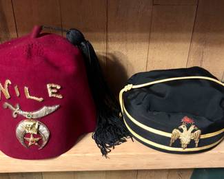 Shriners fez & Masonic hat