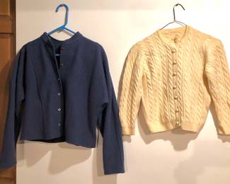 Geiger boiled wool jacket (size 42), wool sweater (very small)