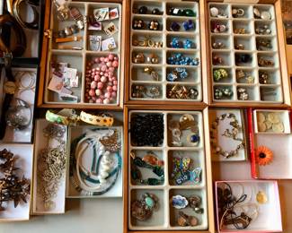 Costume jewelry - earrings, Valdrome French bracelets, brooches & more