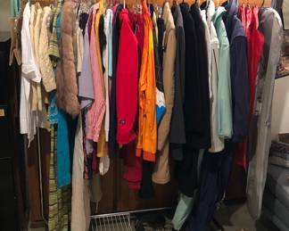 Rack of clothing - vintage & newer
