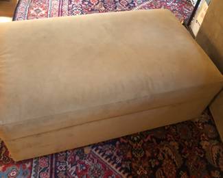 Oversized Crate & Barrel storage ottoman (43"W, 26”D, 15”H) 