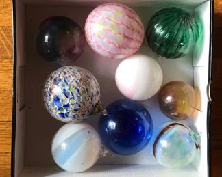 Blown glass ornaments
