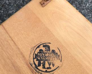 Heywood Wakefield mark on underside of tables