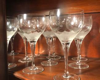 Close up of Rosenthal “Lotus” goblets 